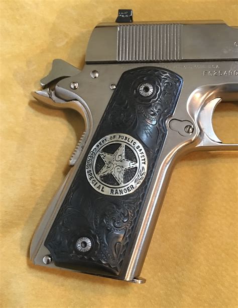 Designed specifically for the 9mm cartridge, the EMP features shorter dimensions making it one of the smallest 1911s out there. . Custom 1911 grips texas